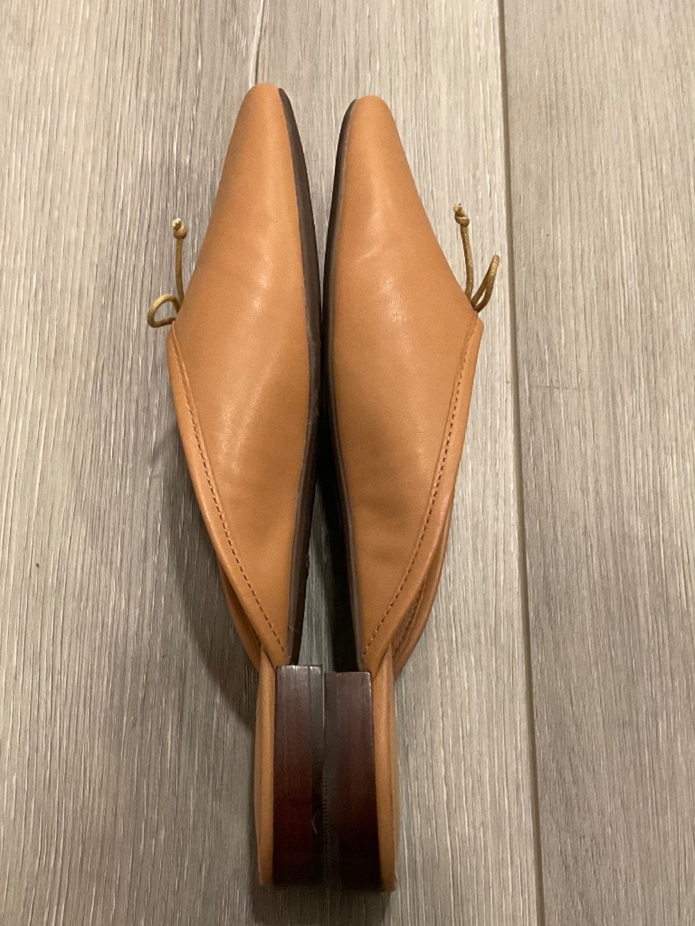 MADEWELL The Adelle Ballet Mule in Amber Brown Leather Size 8 LIKE NEW - Picture 5 of 8